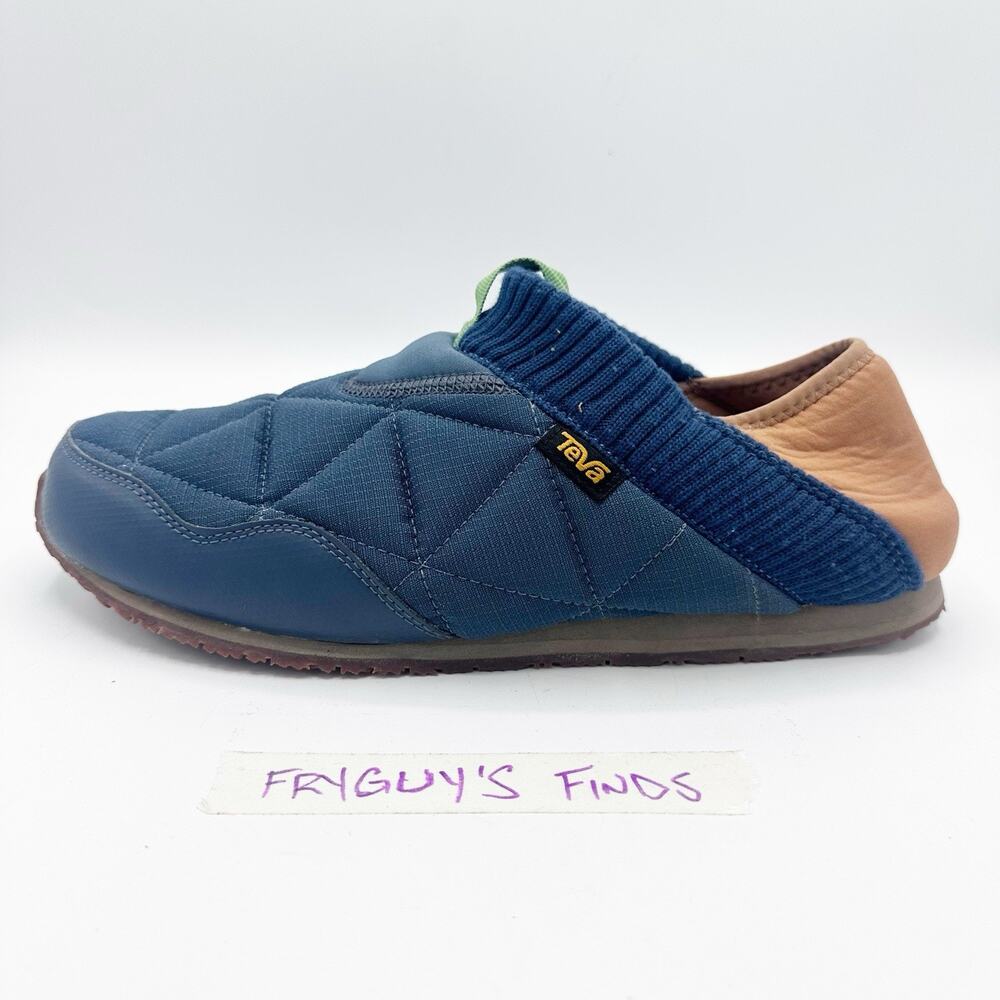Teva Men's Sz 11 Blue ReEmber Ember Moc Moccasins Quilted Slip On Shoes 1125472